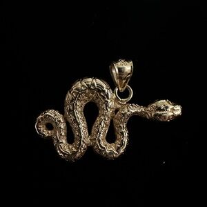 ANINE BING - 14K snake charm, pendant